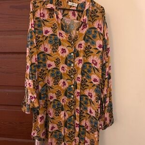 Natural Life Mustard Floral Blouse